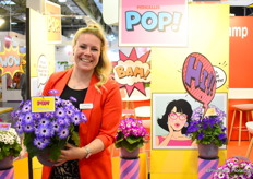 Annieck Ruijgrok with THE introduction of Beekenkamp this IPM. The Pericallis POP was introduced with seven new numbers. "The strengths of the series are excellent branching and foliage, quality and colour, uniform growth and can be grown cold."